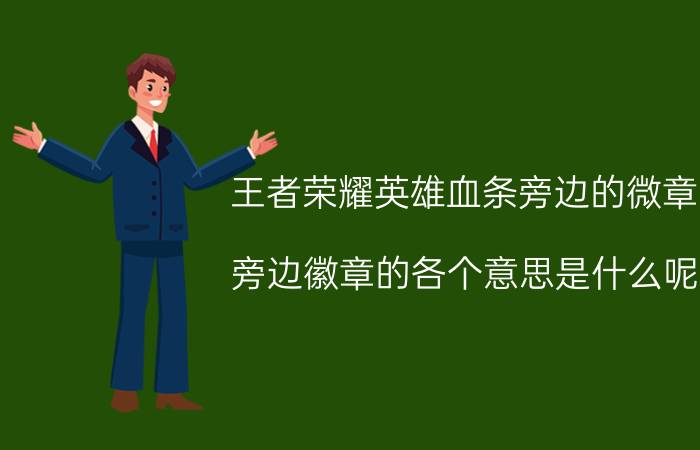 王者荣耀英雄血条旁边的微章 旁边徽章的各个意思是什么呢